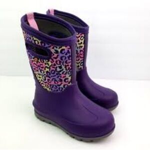 BOGS Purple Jungle Waterproof Print Rain/Snow Boots